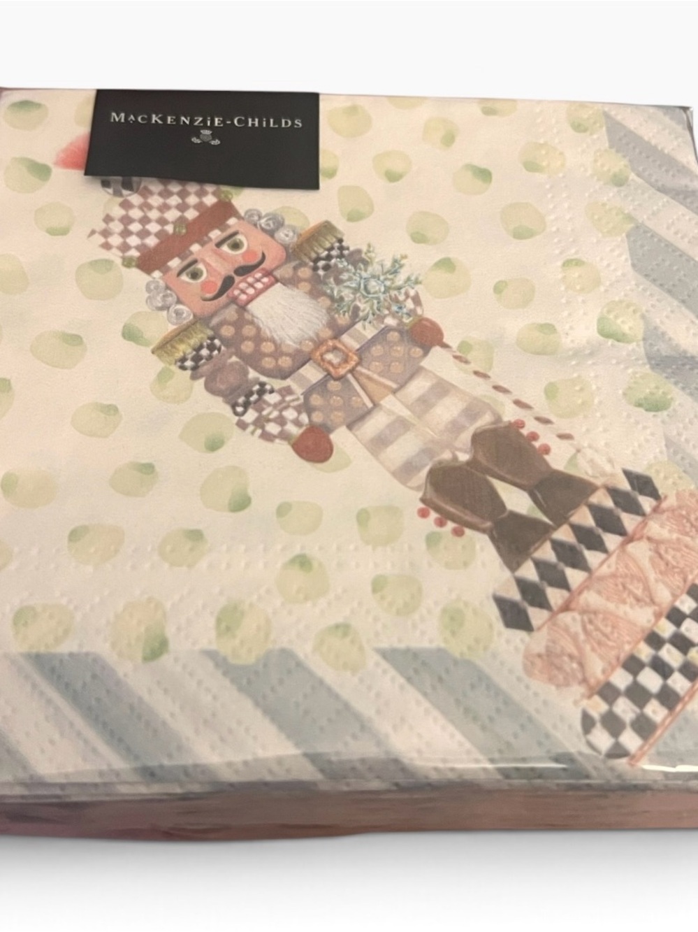 MacKenzie-Childs NWT, adorable 20ct Nutcracker Cocktail Paper Napkins